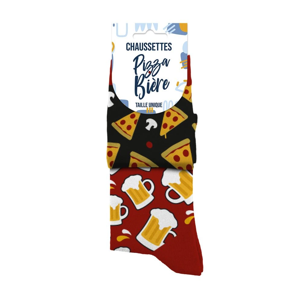 [STC-CD8847_01] Chaussettes Pizza/Biere