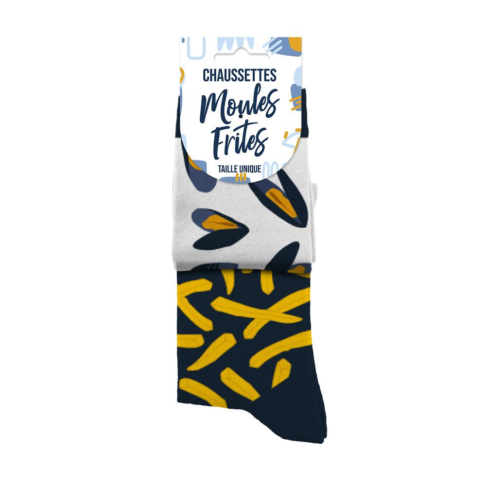 [STC-CD8847_02] Chaussettes Moules/Frites