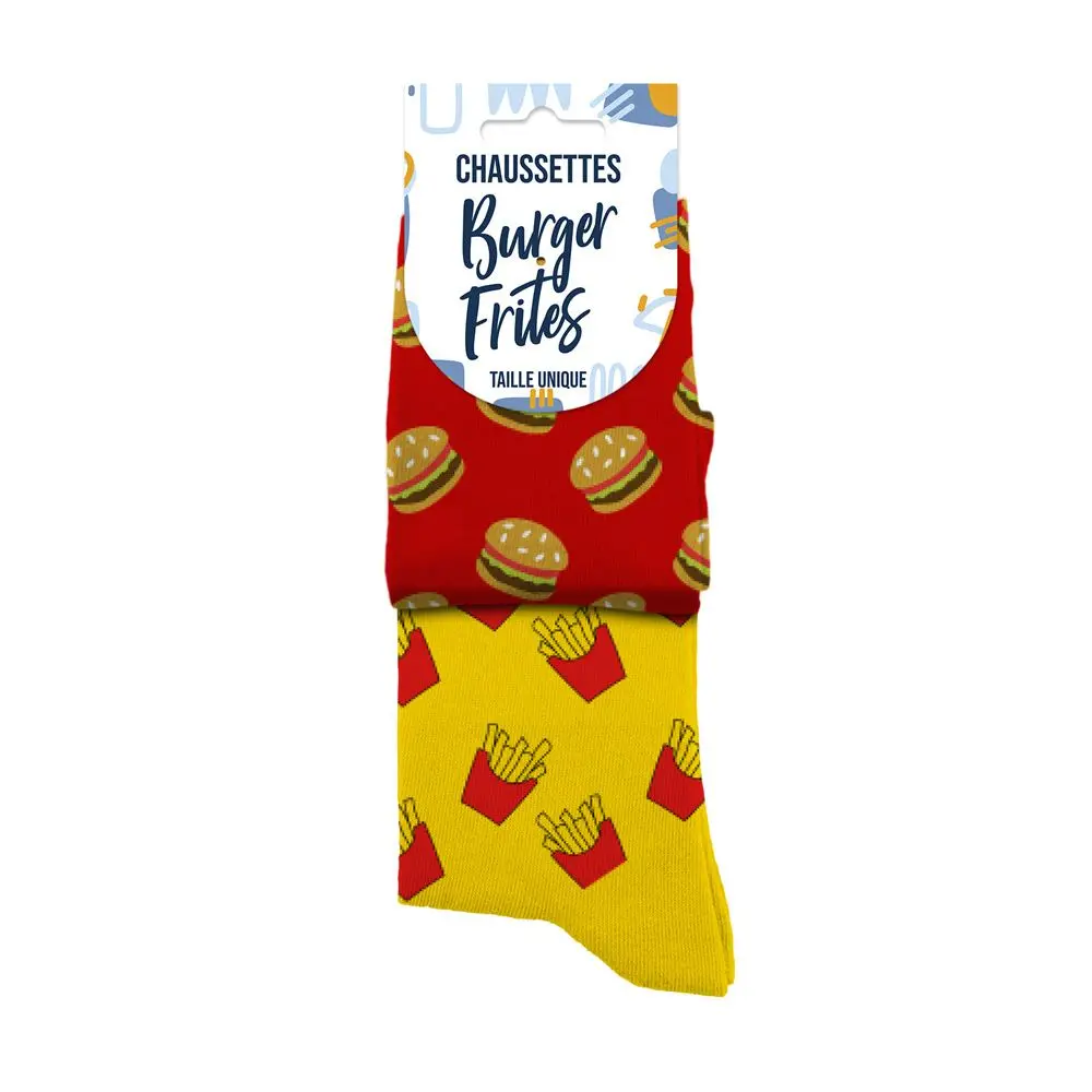 [STC-CD8847_12] Chaussettes Burger/Frite