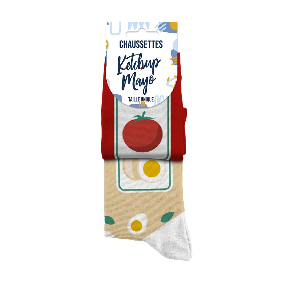 [STC-CD8847_06] Chaussettes Ketchup/Mayo