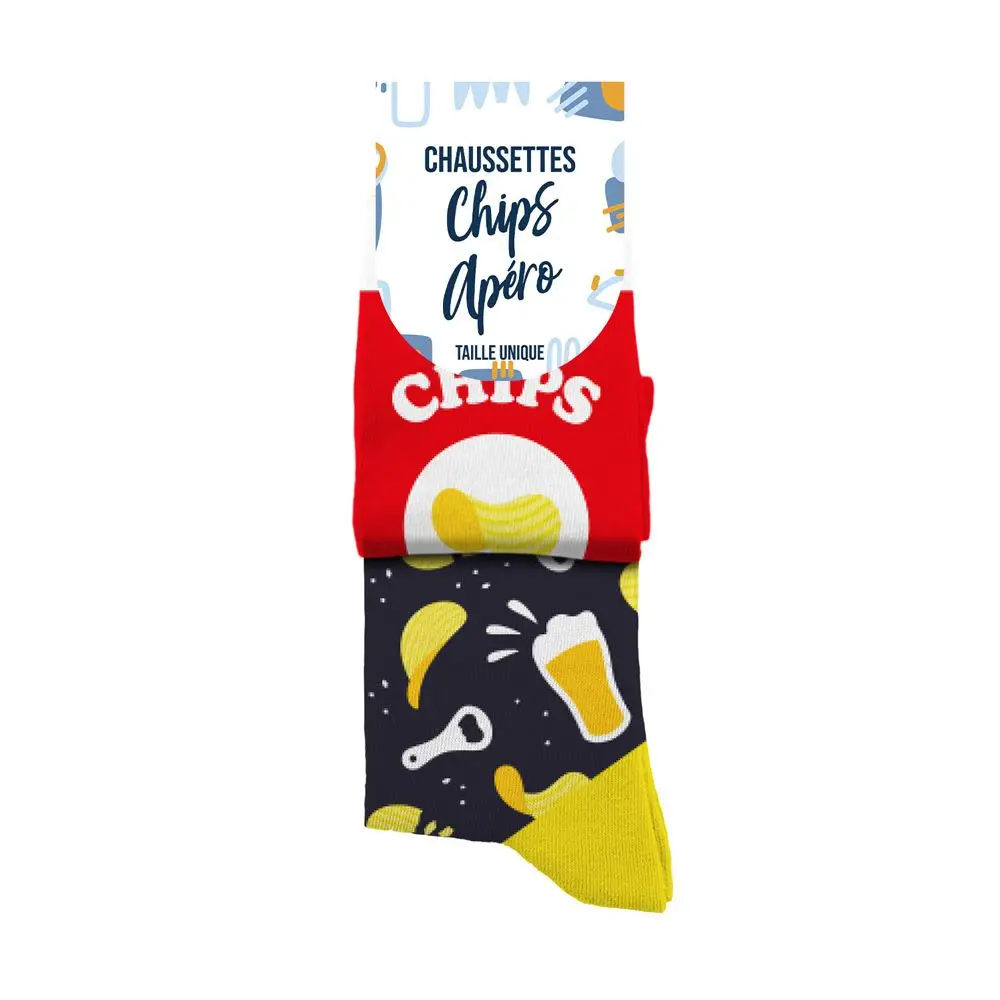 [STC-CD8847_18] Chaussette Duo Chips Apero