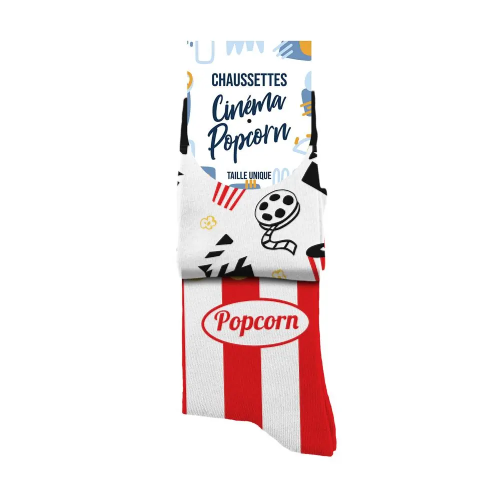 [STC-CD8847_19] Chaussette Duo Cine Popcorn