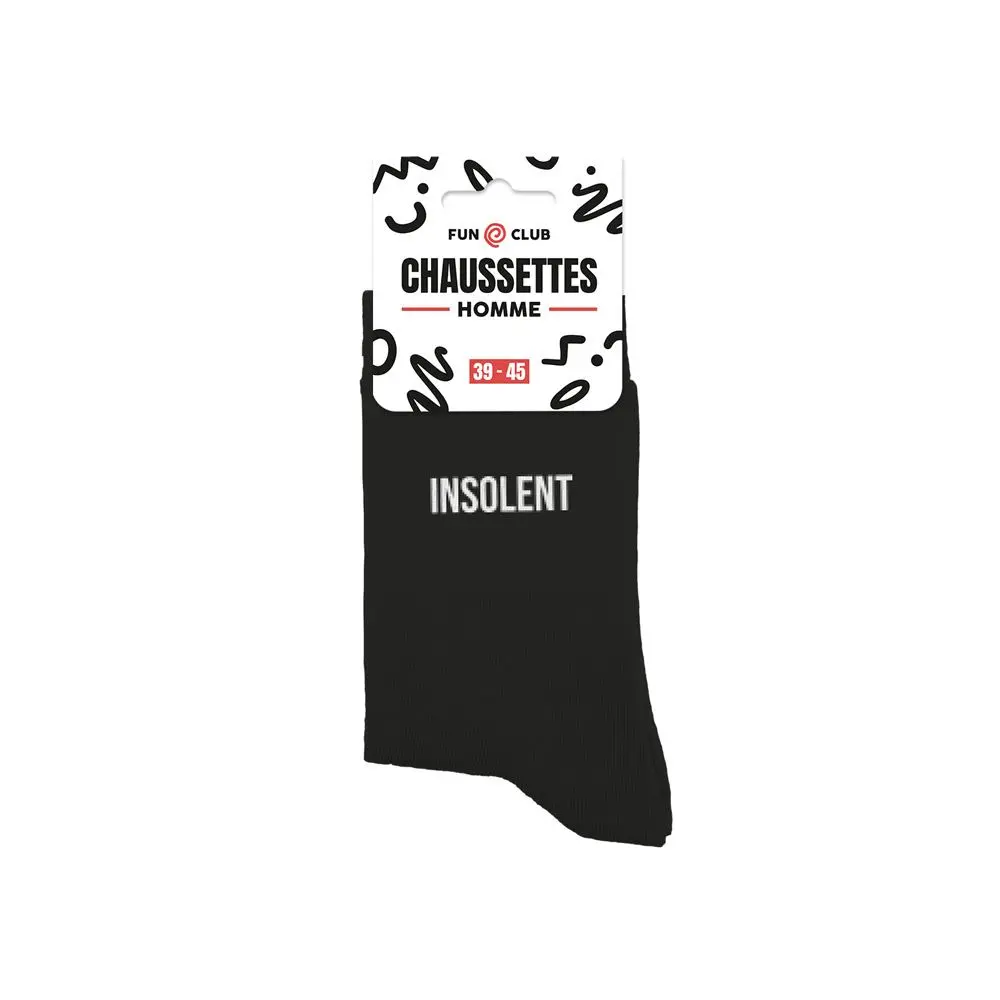 [STC-CD10069V04] Chaussettes Noires Insolent Homme