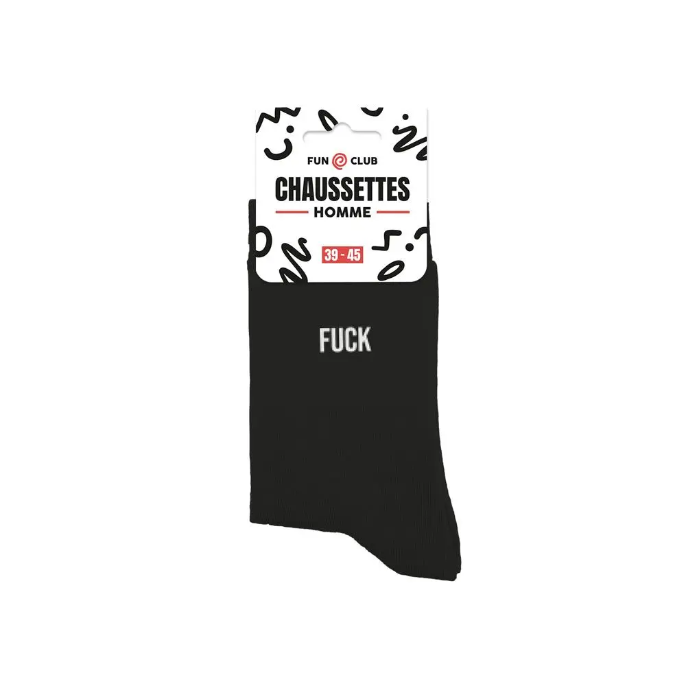 [STC-CD10069V06] Chaussettes Noires Fuck Homme