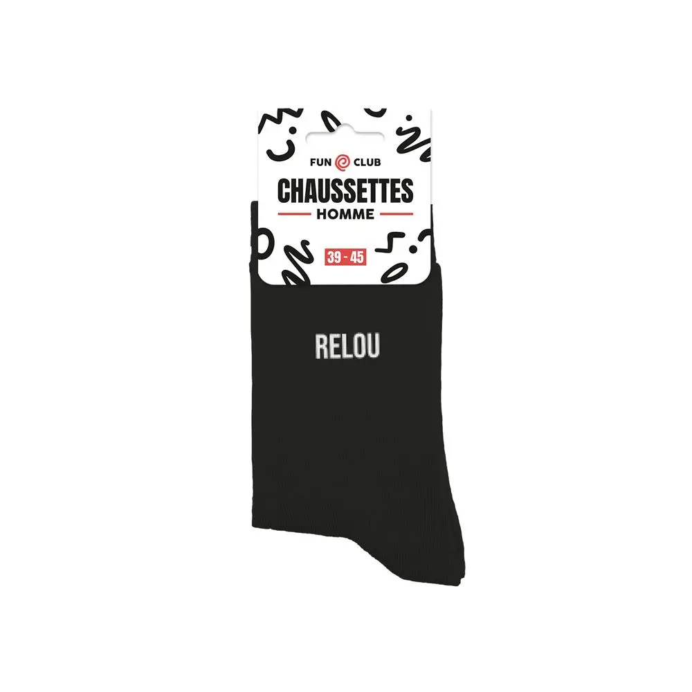 [STC-CD10069V09] Chaussettes Noires Relou Homme