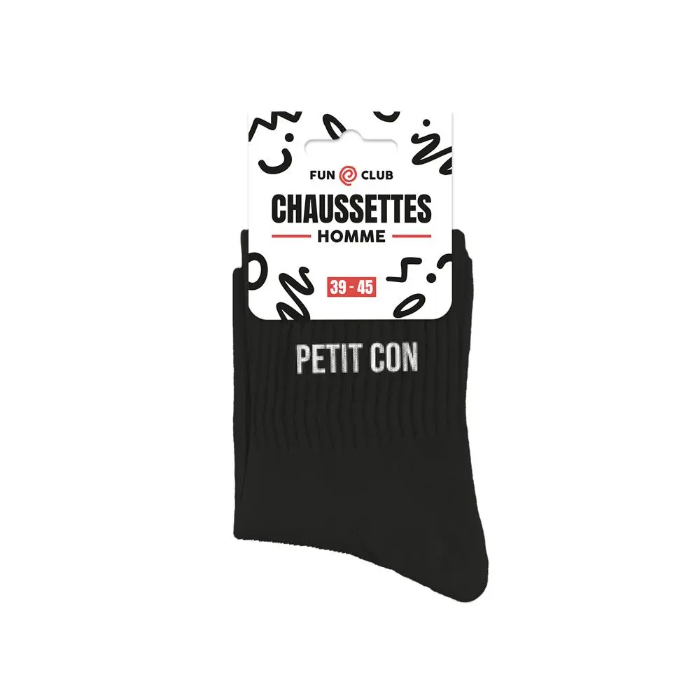[STC-CD10069V12] Chaussettes Noires Petit Con Homme
