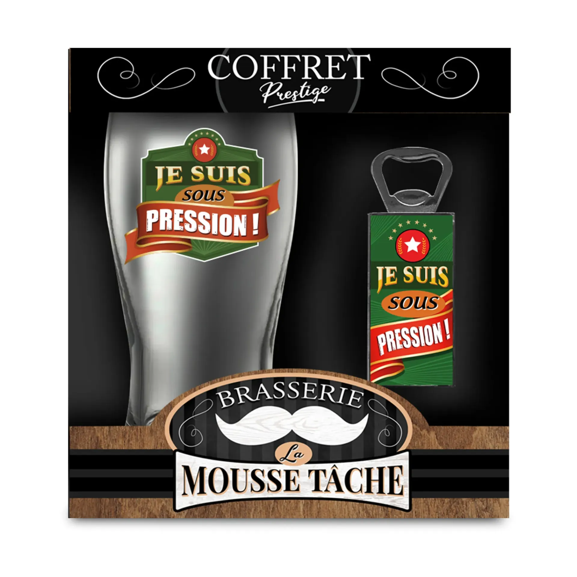 Coffret Verre Biere "Sous Pression"