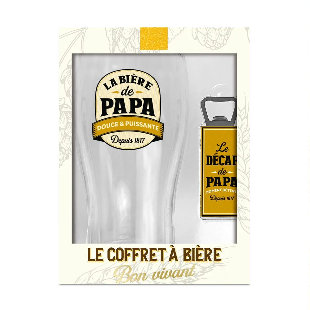 [STC-CD5601] Coffret Verre Biere "Papa"