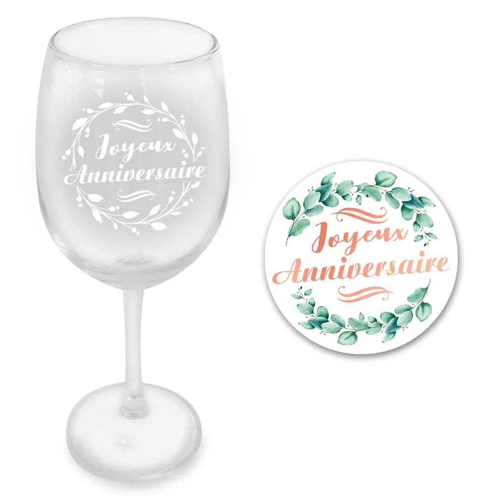 Coffret Verre Vin Femme Anniv