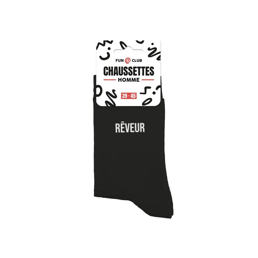 [STC-CD10069V18] Chaussettes Noires Rêveur Homme