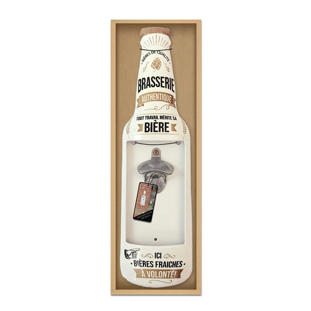 [STC-CD7088] Decapsuleur Mural Bouteille Blanc