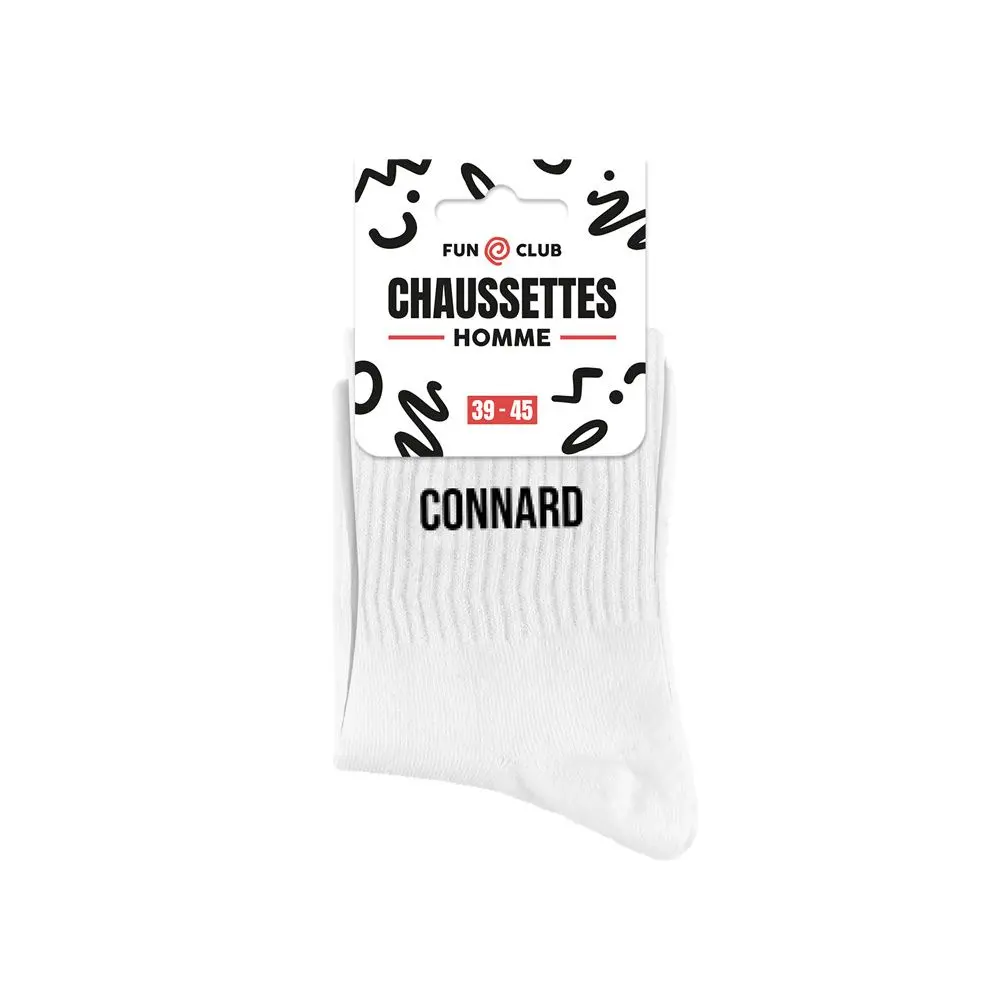 [STC-CD10070V01] Chaussettes Blanches Connard Homme