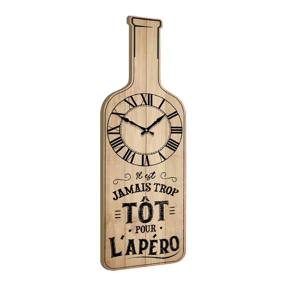 Horloge Bouteille "Tot Pour L Apero"
