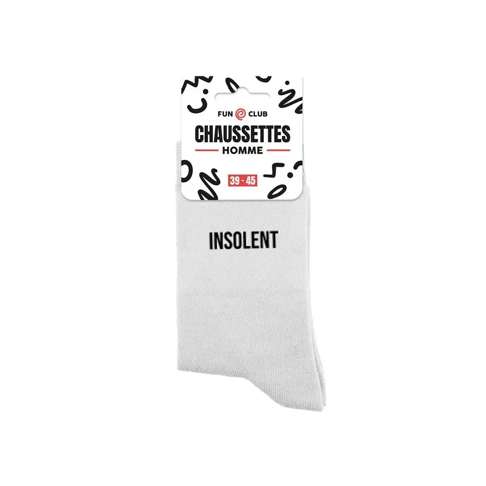 [STC-CD10070V04] Chaussettes Blanches Insolent Homme