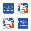 4 Dessous De Verre Apero Des Copains