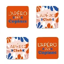4 Dessous De Verre Apero Des Copines