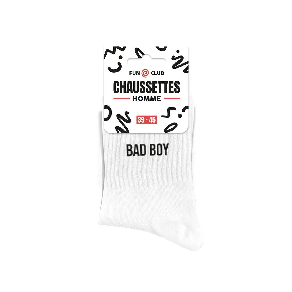 [STC-CD10070V11] Chaussettes Blanches Bad Boy Homme