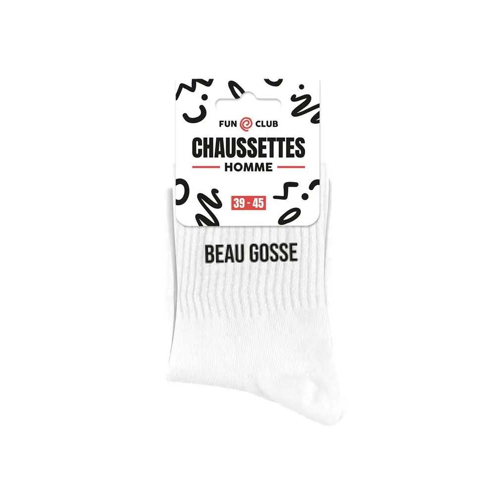 [STC-CD10070V13] Chaussettes Blanches Beau Gosse Homme