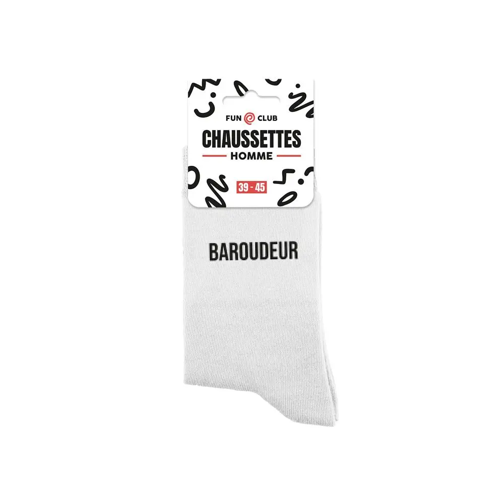 [STC-CD10070V16] Chaussettes Blanches Baroudeur Homme
