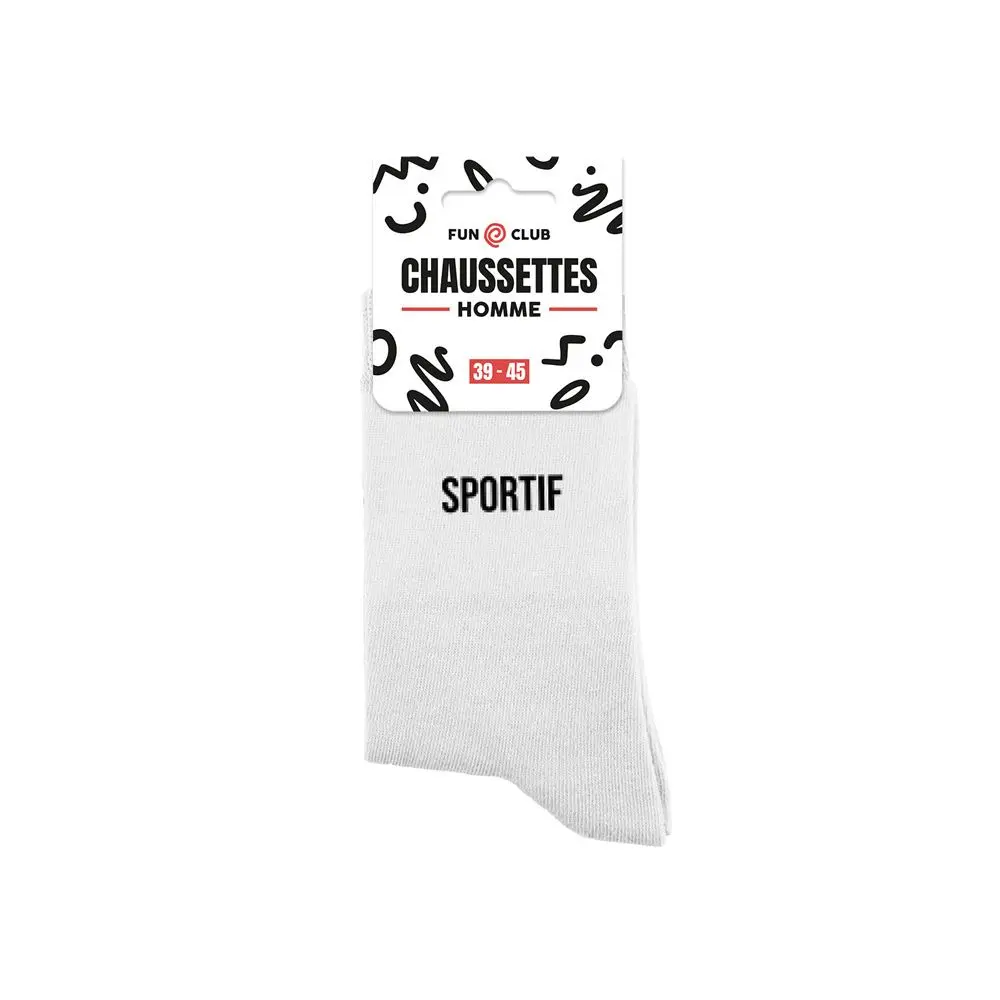 [STC-CD10070V17] Chaussettes Blanches Sportif Homme