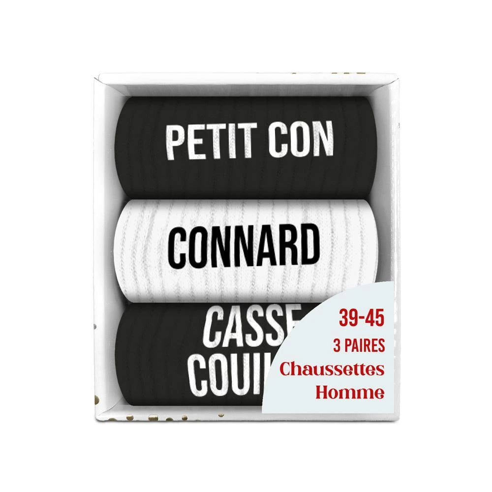 [STC-CD10393V07] Coffret Trio Chaussettes Homme Petit Con Duo